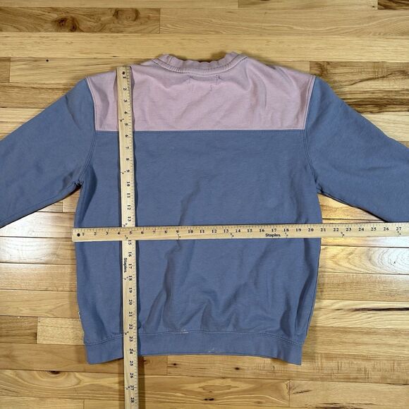 Quiksilver Women's Blue/Pink Oversized Sweatshirt Size Small Y2K - Bleach Marks - Picture 6 of 7